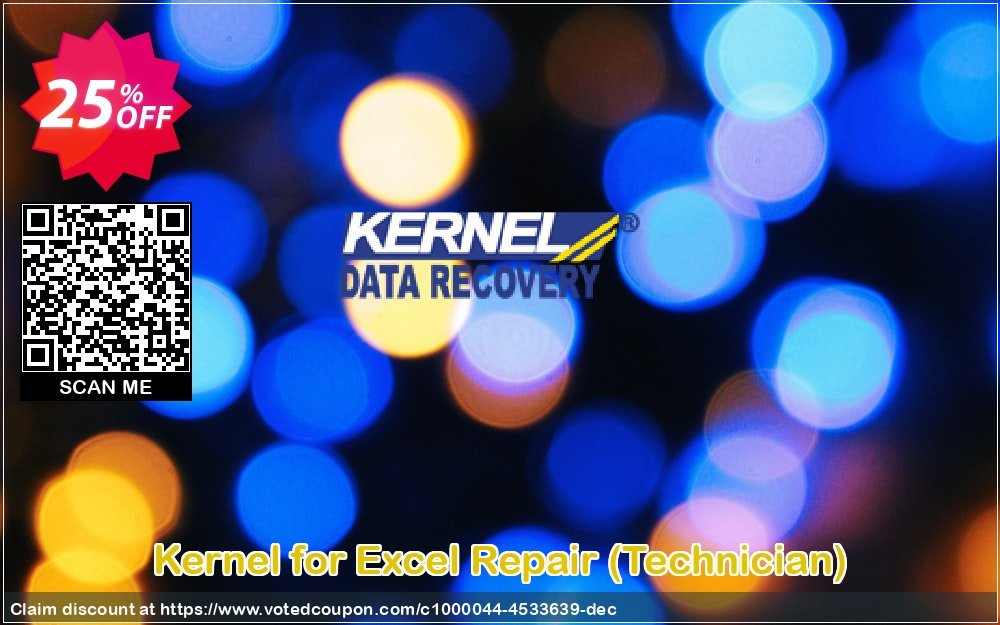 Kernel for Excel Repair, Technician  Coupon, discount Kernel Recovery for Excel - Technician License special sales code 2024. Promotion: special sales code of Kernel Recovery for Excel - Technician License 2024