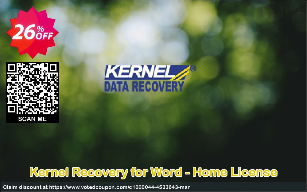 Kernel Recovery for Word - Home Plan Coupon, discount Kernel Recovery for Word - Home License amazing promo code 2024. Promotion: amazing promo code of Kernel Recovery for Word - Home License 2024