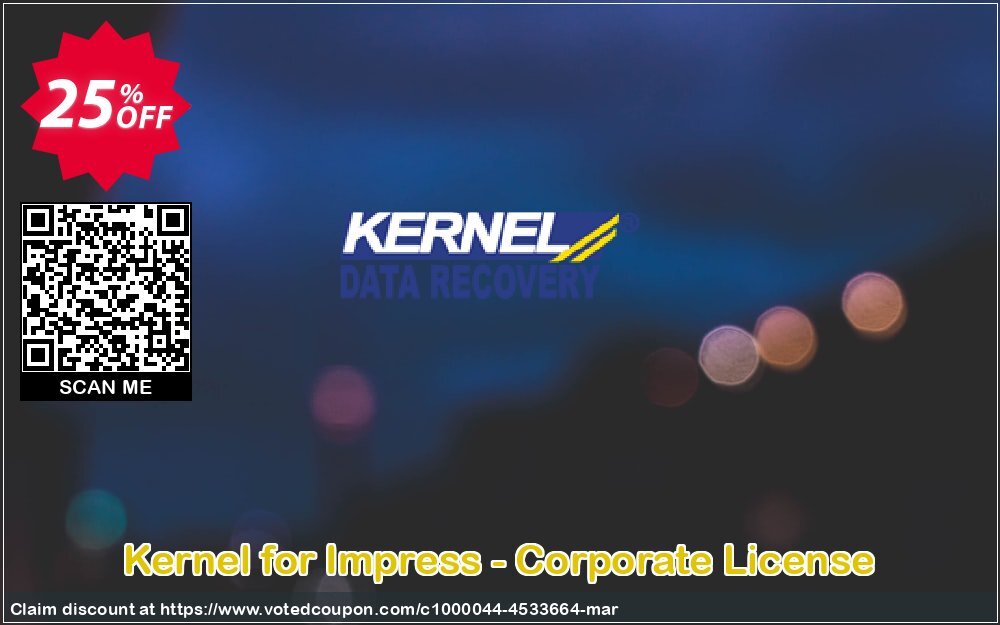 Kernel for Impress - Corporate Plan Coupon, discount Kernel for Impress - Corporate License awesome promo code 2024. Promotion: awesome promo code of Kernel for Impress - Corporate License 2024