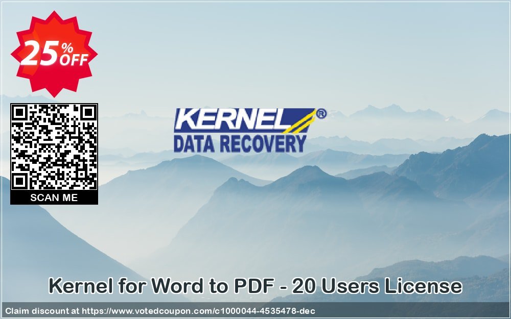 Kernel for Word to PDF - 20 Users Plan Coupon Code May 2024, 25% OFF - VotedCoupon