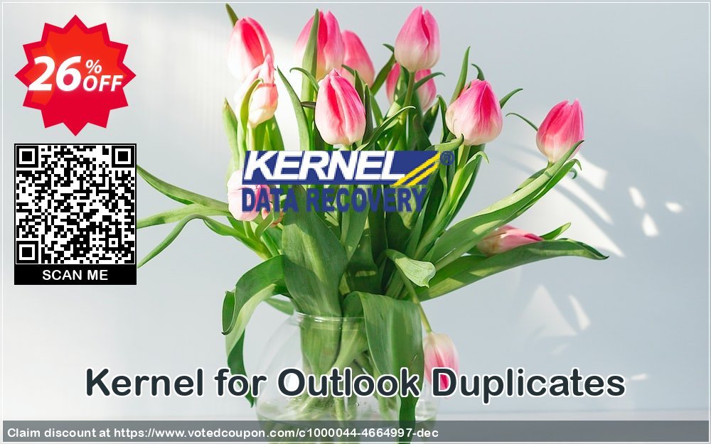 Kernel for Outlook Duplicates Coupon, discount Kernel for Outlook Duplicates – Home User stunning discount code 2023. Promotion: stunning discount code of Kernel for Outlook Duplicates – Home User 2023