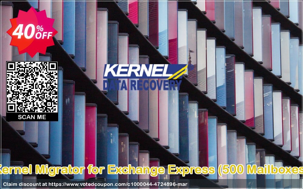 Kernel Migrator for Exchange Express, 500 Mailboxes  Coupon, discount Kernel Migrator for Exchange - Express Edition (251 - 500 Mailboxes) Super discount code 2024. Promotion: Super discount code of Kernel Migrator for Exchange - Express Edition (251 - 500 Mailboxes) 2024