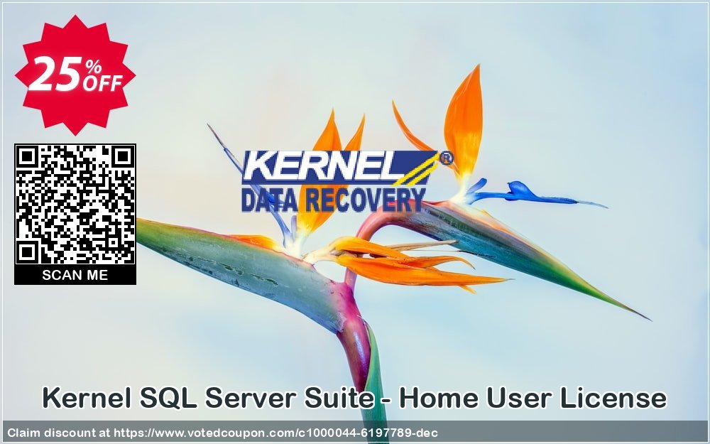 Kernel SQL Server Suite - Home User Plan Coupon, discount Kernel SQL Server Suite - Home User License Wondrous discounts code 2024. Promotion: Wondrous discounts code of Kernel SQL Server Suite - Home User License 2024
