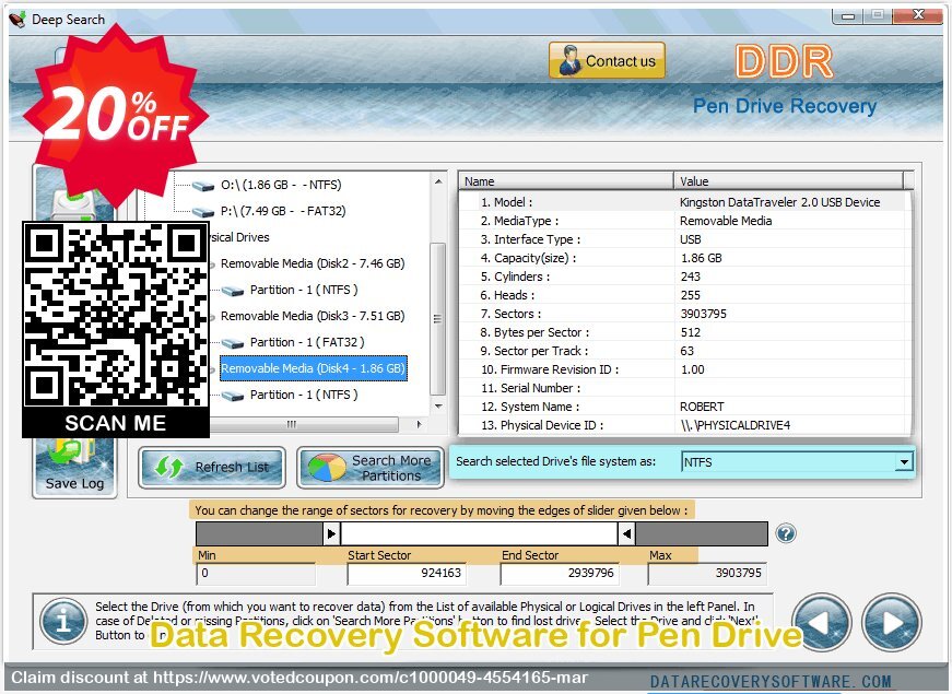 Data Recovery Software for Pen Drive Coupon Code Apr 2024, 20% OFF - VotedCoupon