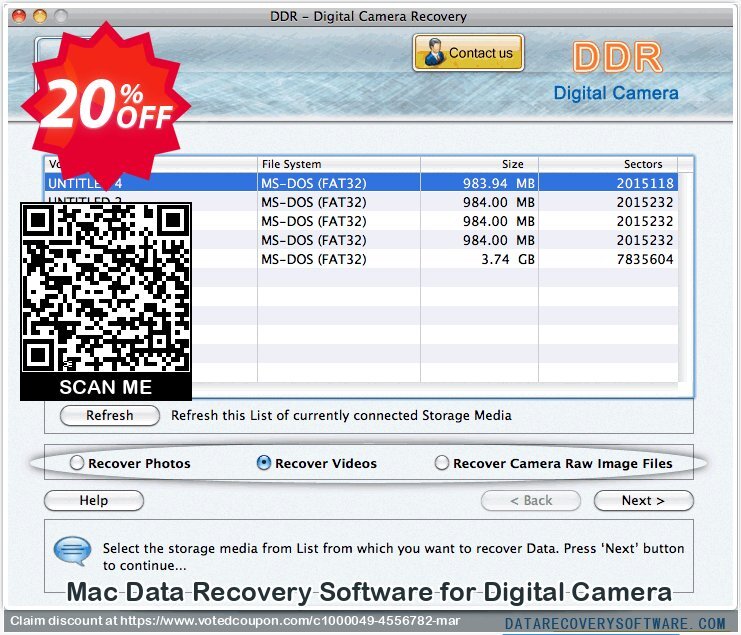 MAC Data Recovery Software for Digital Camera Coupon Code May 2024, 20% OFF - VotedCoupon