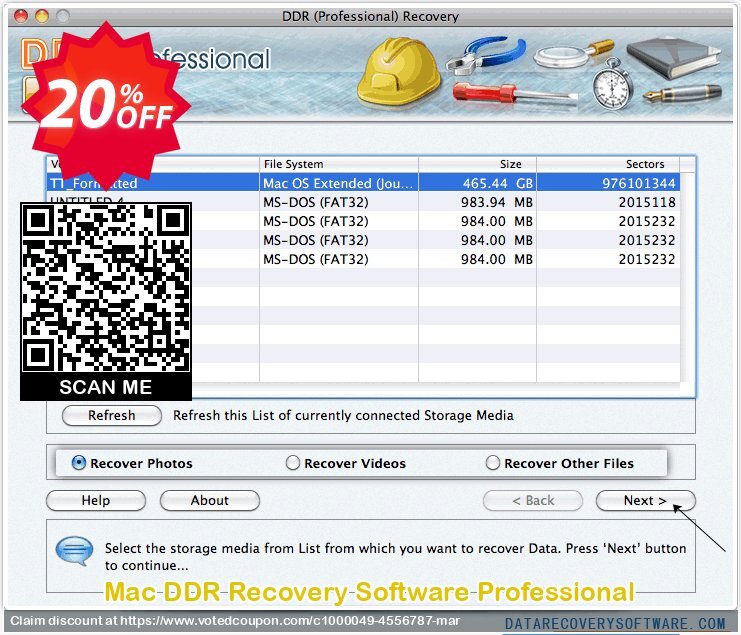 MAC DDR Recovery Software Professional Coupon Code Apr 2024, 20% OFF - VotedCoupon