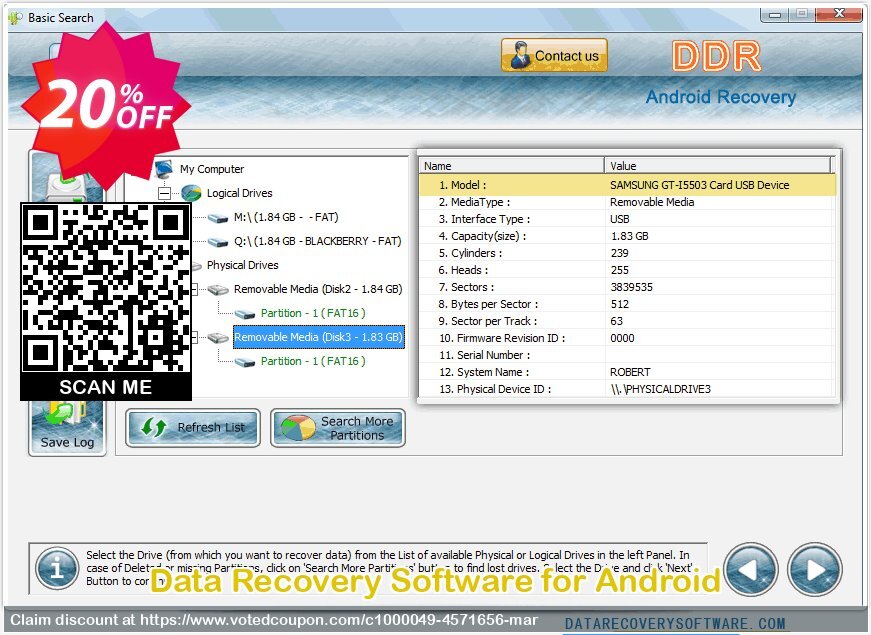 Data Recovery Software for Android Coupon Code Apr 2024, 20% OFF - VotedCoupon