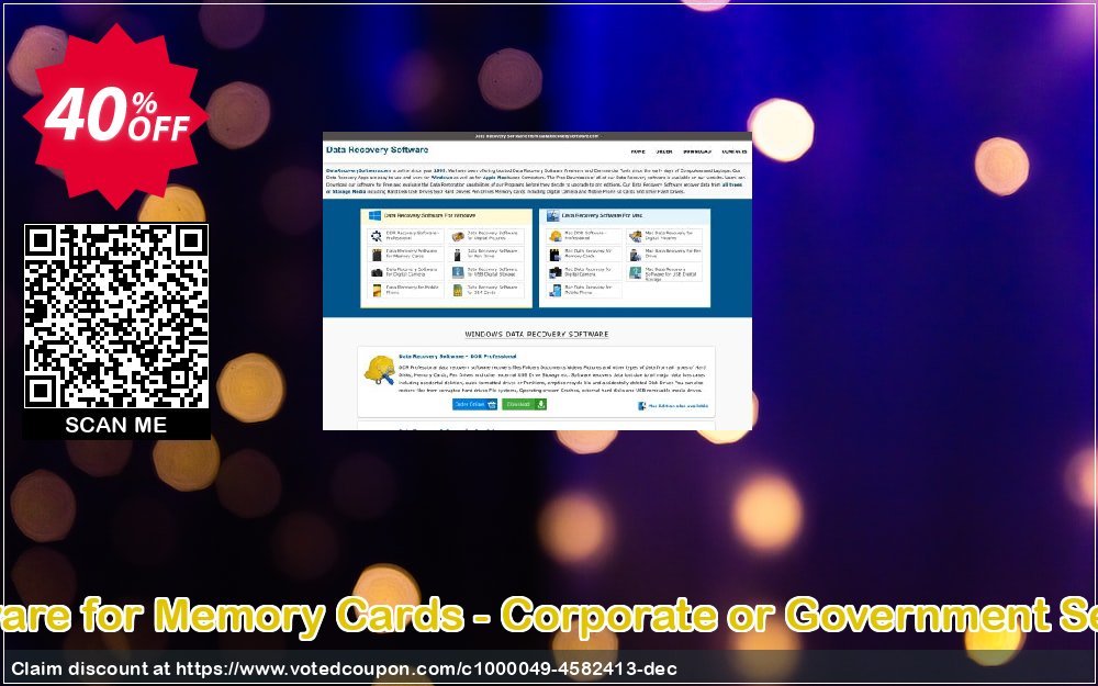 Data Recovery Software for Memory Cards - Corporate or Government Segment User Plan Coupon, discount Data Recovery Software for Memory Cards - Corporate or Government Segment User License marvelous discounts code 2024. Promotion: marvelous discounts code of Data Recovery Software for Memory Cards - Corporate or Government Segment User License 2024