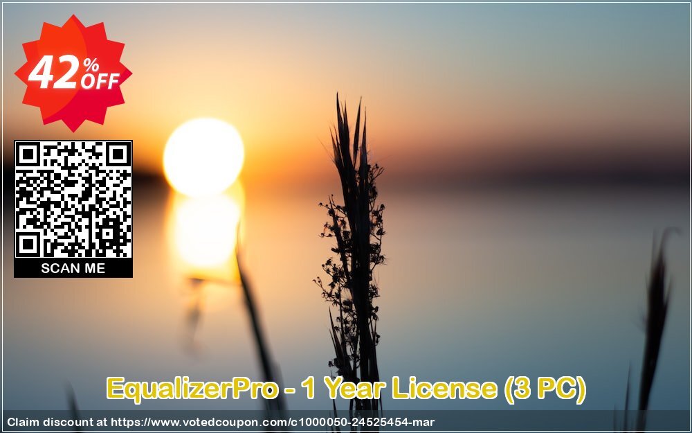 EqualizerPro - Yearly Plan, 3 PC  Coupon, discount EqualizerPro - 1 Year License (3 PC) fearsome sales code 2024. Promotion: fearsome sales code of EqualizerPro - 1 Year License (3 PC) 2024