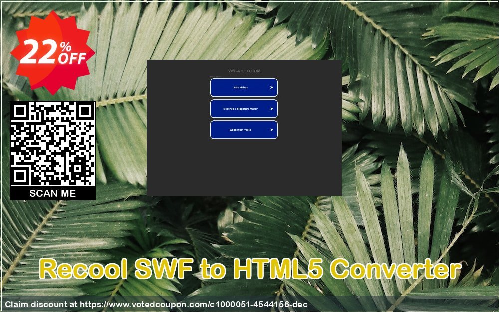 Recool SWF to HTML5 Converter Coupon, discount Recool SWF to HTML5 Converter staggering discount code 2023. Promotion: staggering discount code of Recool SWF to HTML5 Converter 2023