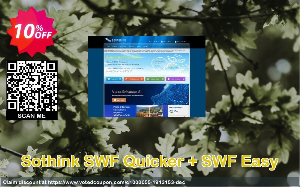 Sothink SWF Quicker + SWF Easy Coupon, discount Sothink SWF Quicker + SWF Easy super promotions code 2024. Promotion: super promotions code of Sothink SWF Quicker + SWF Easy 2024