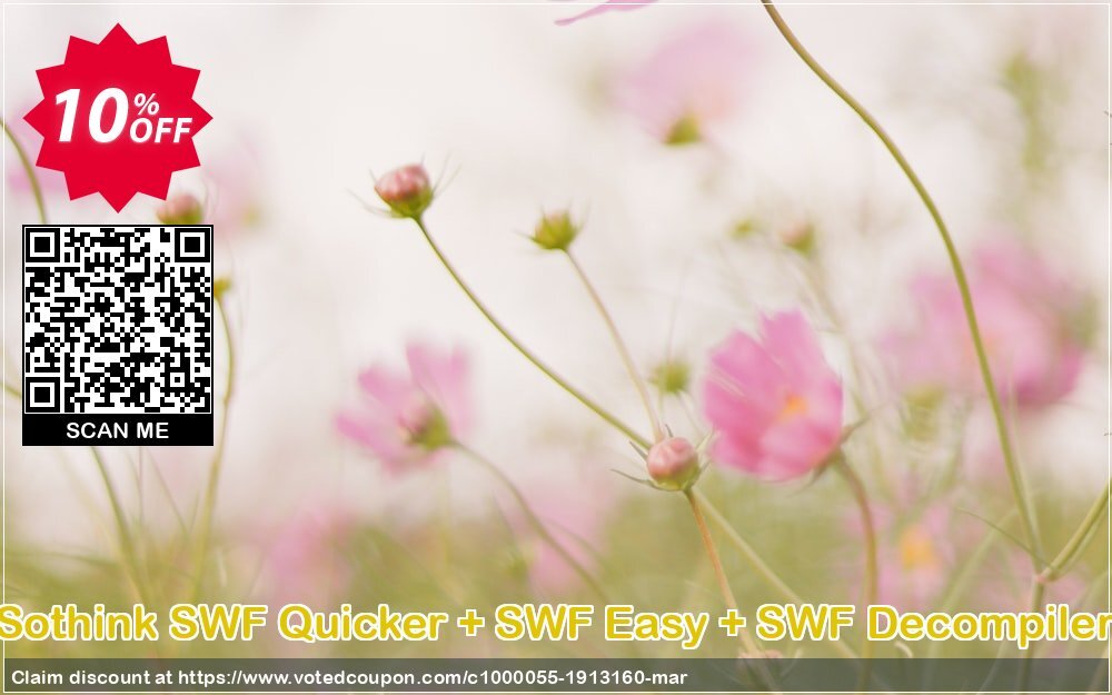 Sothink SWF Quicker + SWF Easy + SWF Decompiler Coupon, discount Sothink SWF Quicker +SWF Easy + SWF Decompiler wonderful promotions code 2024. Promotion: wonderful promotions code of Sothink SWF Quicker +SWF Easy + SWF Decompiler 2024