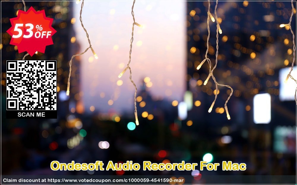 Ondesoft Audio Recorder For MAC Coupon, discount 50offoar. Promotion: awful promotions code of Ondesoft Audio Recorder For Mac 2024