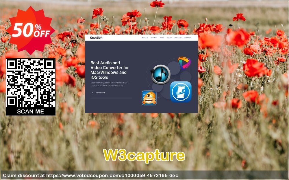 W3capture Coupon, discount 50off. Promotion: exclusive discounts code of w3capture 2023