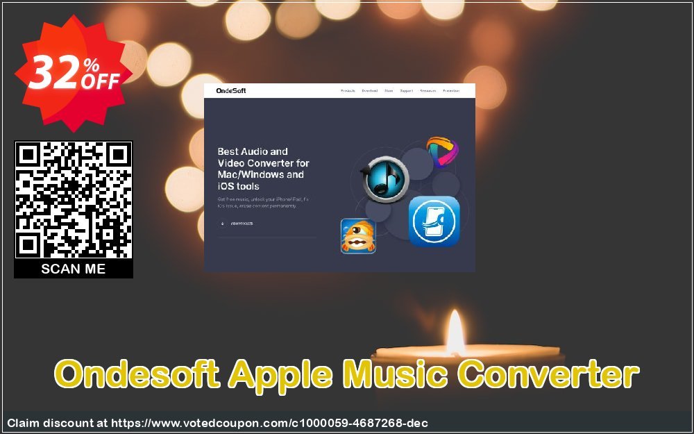 Ondesoft Apple Music Converter Coupon, discount Ondesoft iTunes Converter For PC dreaded sales code 2023. Promotion: dreaded sales code of Ondesoft iTunes Converter For PC 2023