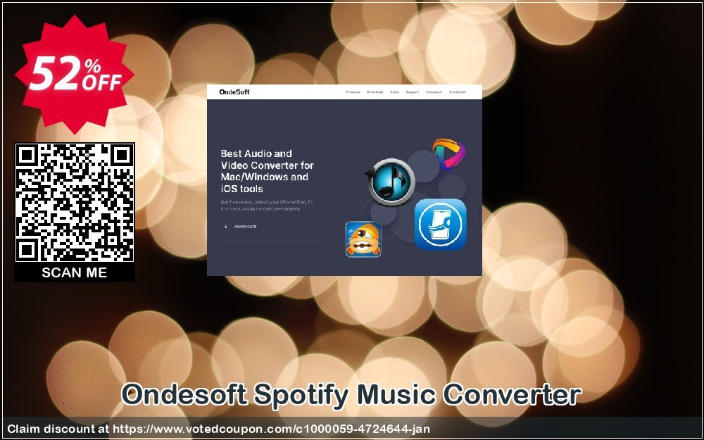 Ondesoft Spotify Music Converter Coupon, discount Ondesoft Spotify Music Converter for PC marvelous promo code 2023. Promotion: excellent discount code of Ondesoft Spotify Music Converter for PC 2023