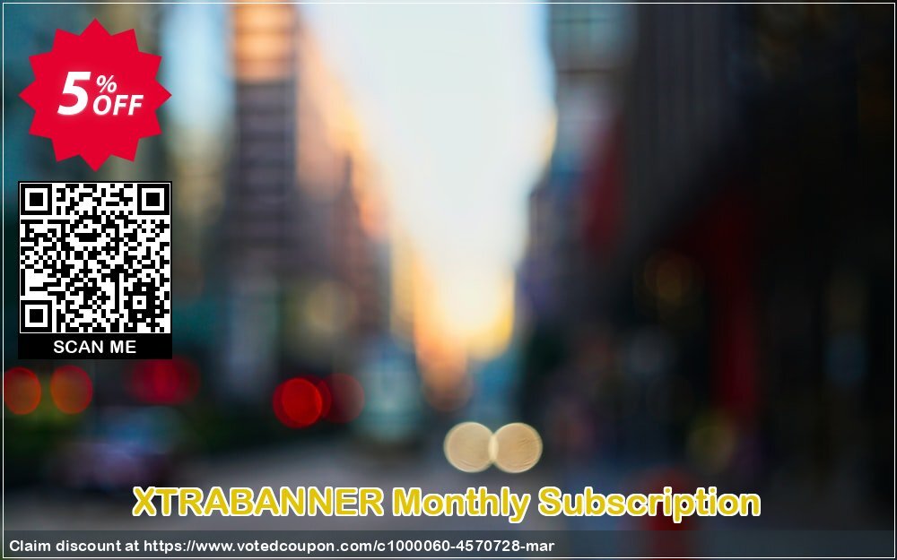 XTRABANNER Monthly Subscription Coupon Code May 2024, 5% OFF - VotedCoupon