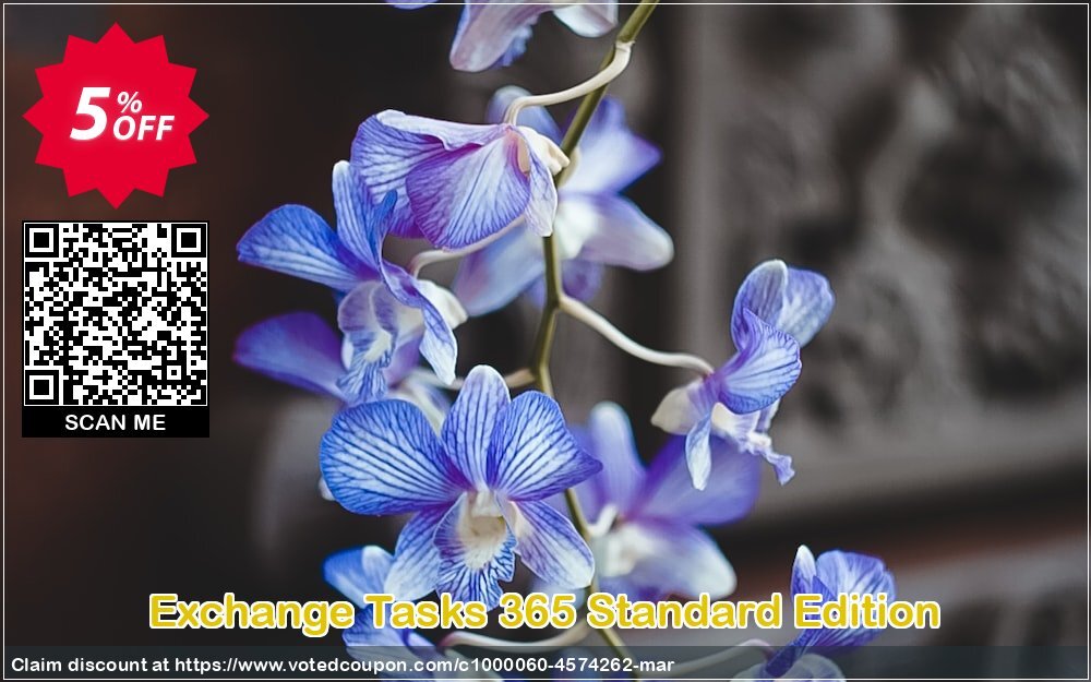 Exchange Tasks 365 Standard Edition Coupon, discount Exchange Tasks 365 Launch. Promotion: stunning offer code of Exchange Tasks 365 Standard Edition 2024