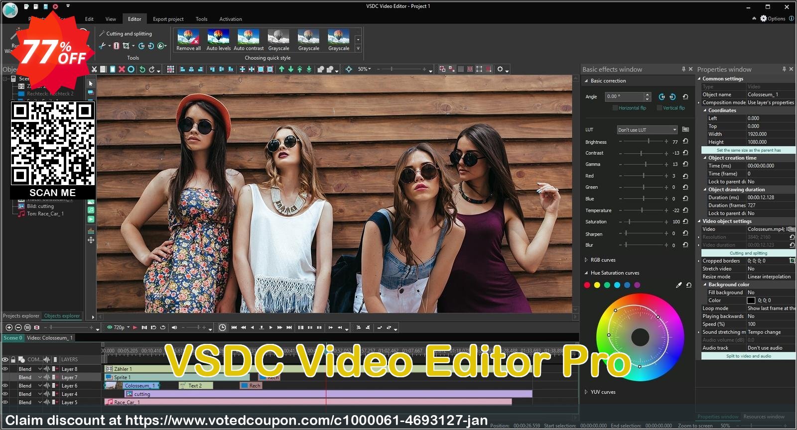VSDC Video Editor Pro voted-on promotion codes