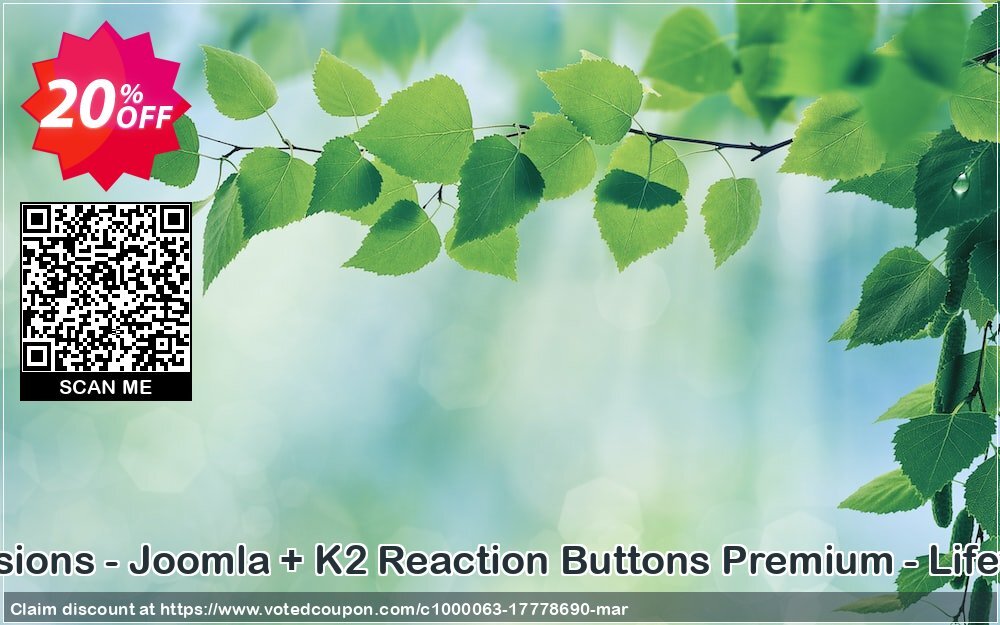 Marvel Extensions - Joomla + K2 Reaction Buttons Premium - Lifetime Package Coupon, discount Marvel Extensions - Joomla + K2 Reaction Buttons Premium - Lifetime Package amazing deals code 2024. Promotion: amazing deals code of Marvel Extensions - Joomla + K2 Reaction Buttons Premium - Lifetime Package 2024