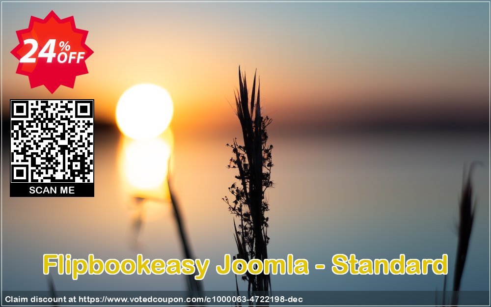 Flipbookeasy Joomla - Standard Coupon, discount Flipbookeasy - Joomla- Standard stunning sales code 2024. Promotion: stunning sales code of Flipbookeasy - Joomla- Standard 2024