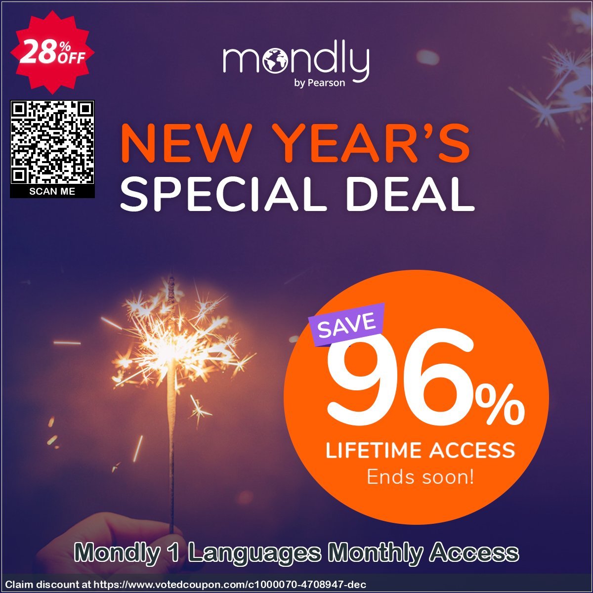 Mondly 1 Languages Monthly Access Coupon, discount 20% OFF Mondly 1 Languages Monthly Access, verified. Promotion: Impressive promotions code of Mondly 1 Languages Monthly Access, tested & approved