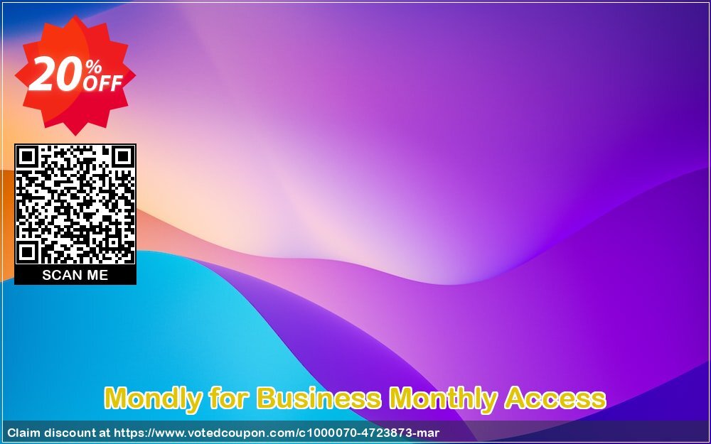 Mondly for Business Monthly Access Coupon, discount Mondly Premium for Business - Annual Subscription exclusive offer code 2024. Promotion: exclusive offer code of Mondly Premium for Business - Annual Subscription 2024