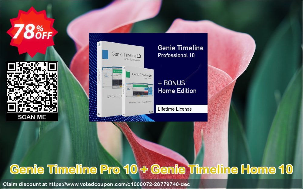 Genie Timeline Pro 10 + Genie Timeline Home 10 Coupon, discount Genie Timeline Pro 10 + GTL Home 10 Free Imposing discounts code 2023. Promotion: Imposing discounts code of Genie Timeline Pro 10 + GTL Home 10 Free 2023