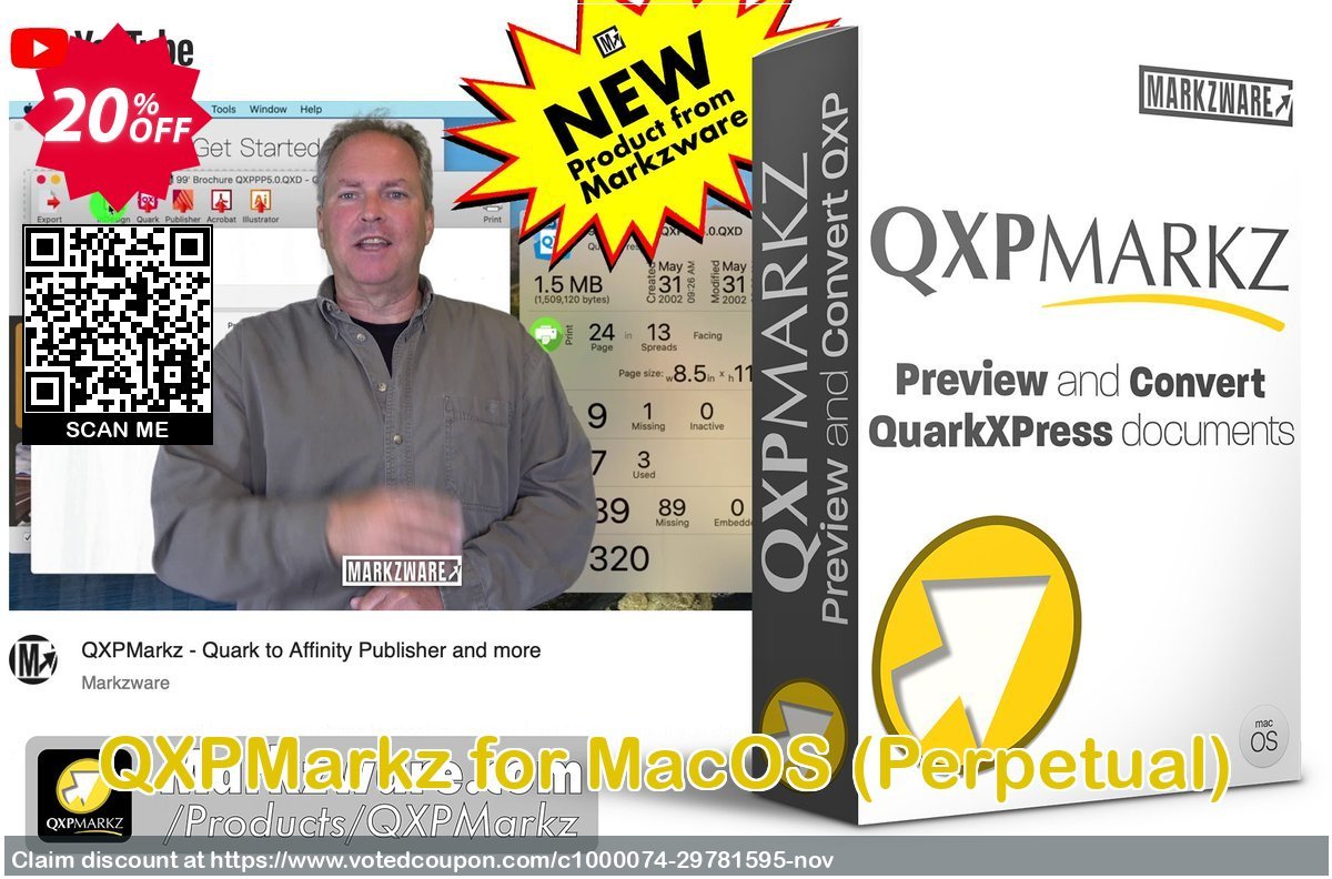 QXPMarkz for MACOS, Perpetual  Coupon, discount 15% OFF QXPMarkz for Mac (Perpetual), verified. Promotion: Excellent discount code of QXPMarkz for Mac (Perpetual), tested & approved