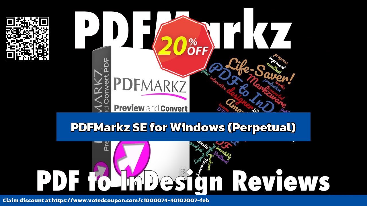 PDFMarkz SE for WINDOWS, Perpetual  Coupon, discount 20% OFF PDFMarkz SE for Windows (Perpetua), verified. Promotion: Excellent discount code of PDFMarkz SE for Windows (Perpetua), tested & approved
