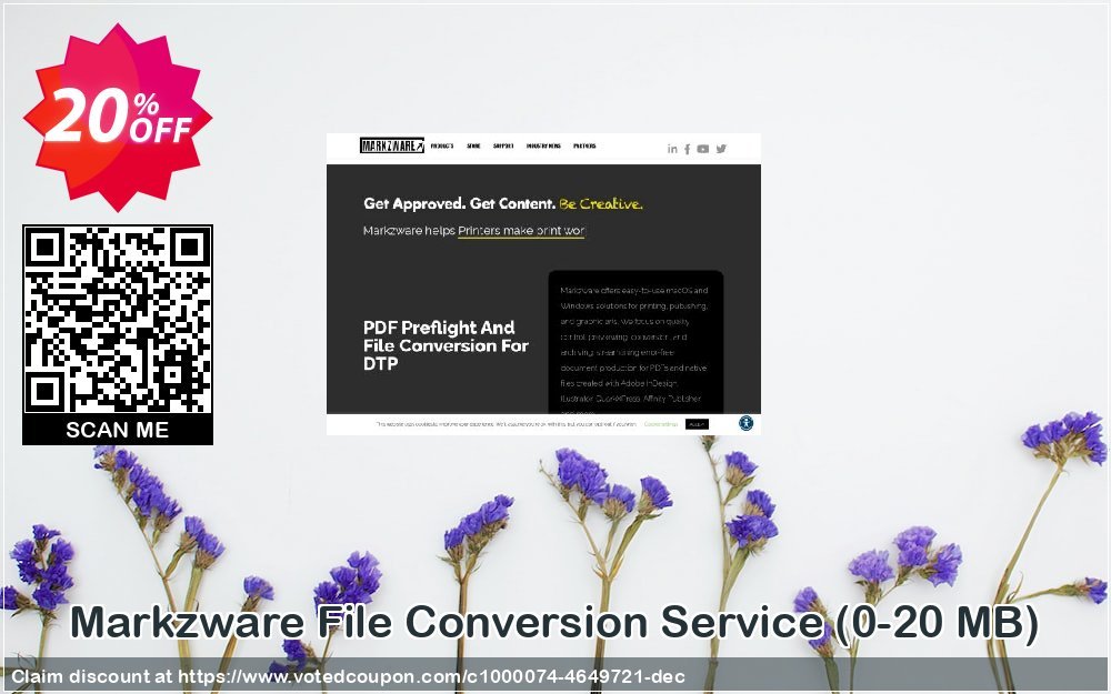 Markzware File Conversion Service, 0-20 MB  Coupon, discount Promo: Mark Sales 15%. Promotion: exclusive deals code of File Conversion Service (0-20 MB) 2023
