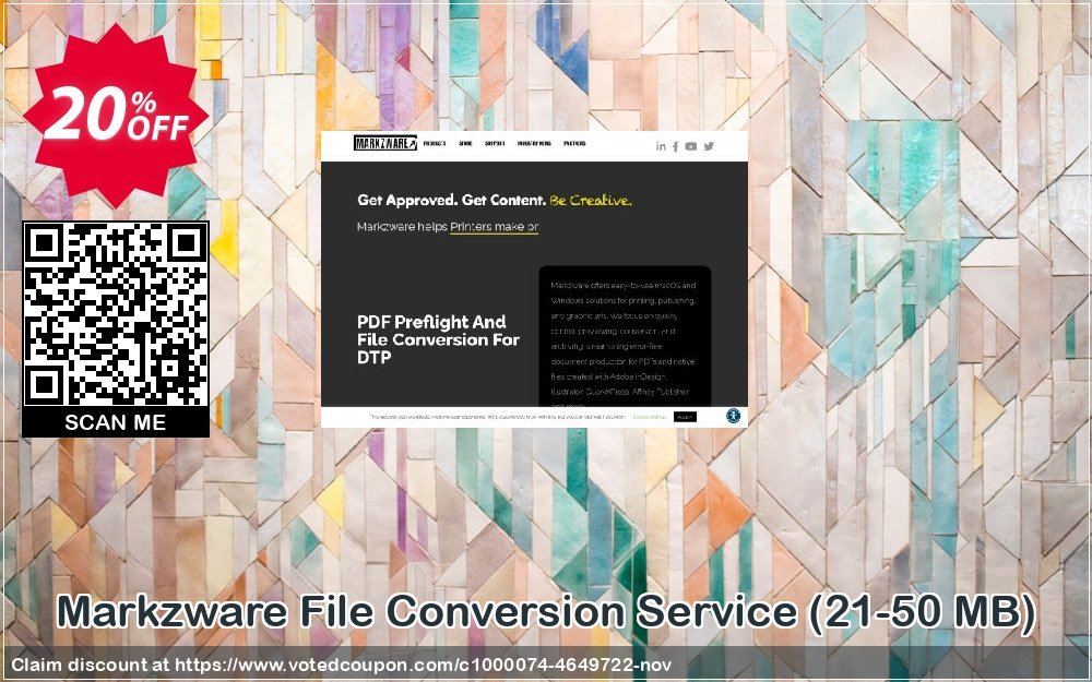 Markzware File Conversion Service, 21-50 MB  Coupon, discount Promo: Mark Sales 15%. Promotion: awesome offer code of File Conversion Service (21-50 MB) 2023