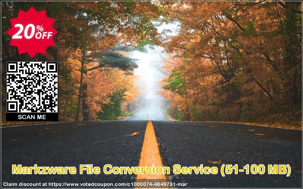 Markzware File Conversion Service, 51-100 MB  Coupon Code May 2024, 20% OFF - VotedCoupon