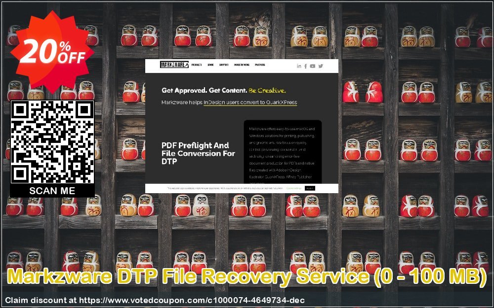 Markzware DTP File Recovery Service, 0 - 100 MB  Coupon, discount Promo: Mark Sales 15%. Promotion: marvelous sales code of File Recovery Service (0-100 MB) 2023