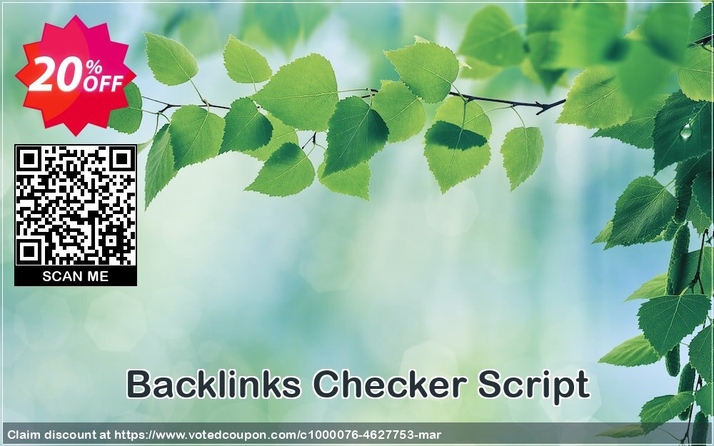 Backlinks Checker Script Coupon Code Apr 2024, 20% OFF - VotedCoupon