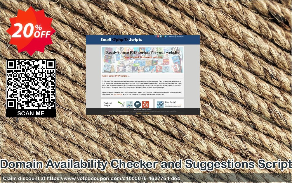 Domain Availability Checker and Suggestions Script Coupon, discount Domain Availability Checker and Suggestions Script Impressive discount code 2024. Promotion: formidable promo code of Domain Availability Checker and Suggestions Script 2024