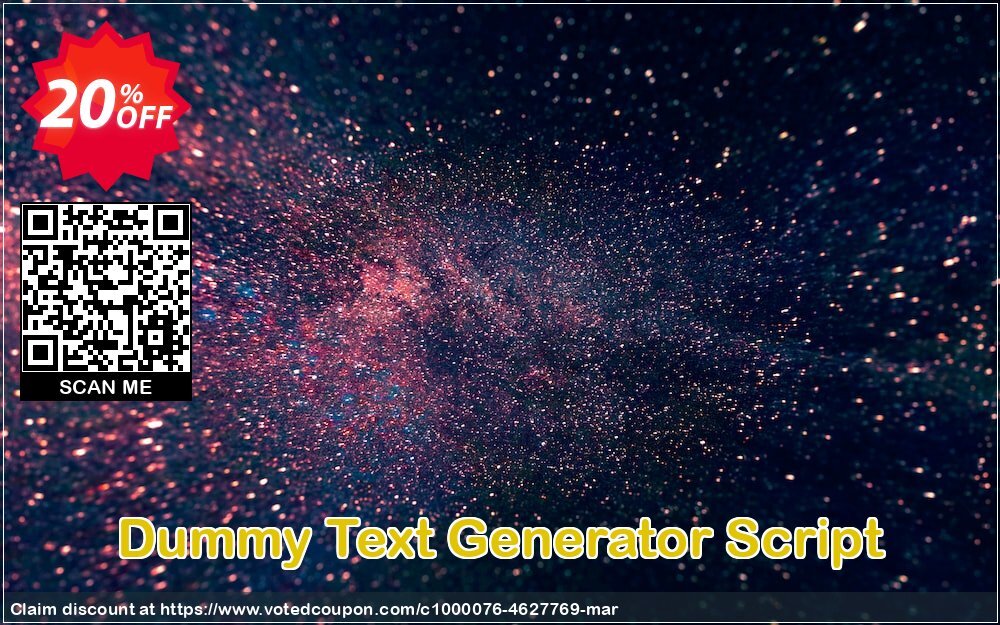 Dummy Text Generator Script Coupon Code May 2024, 20% OFF - VotedCoupon