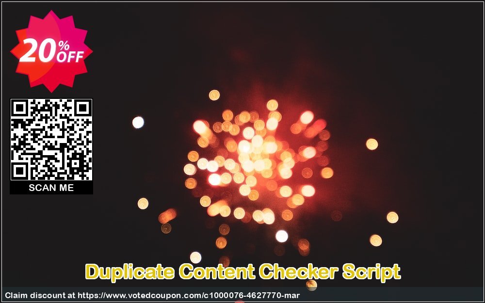 Duplicate Content Checker Script Coupon Code Apr 2024, 20% OFF - VotedCoupon