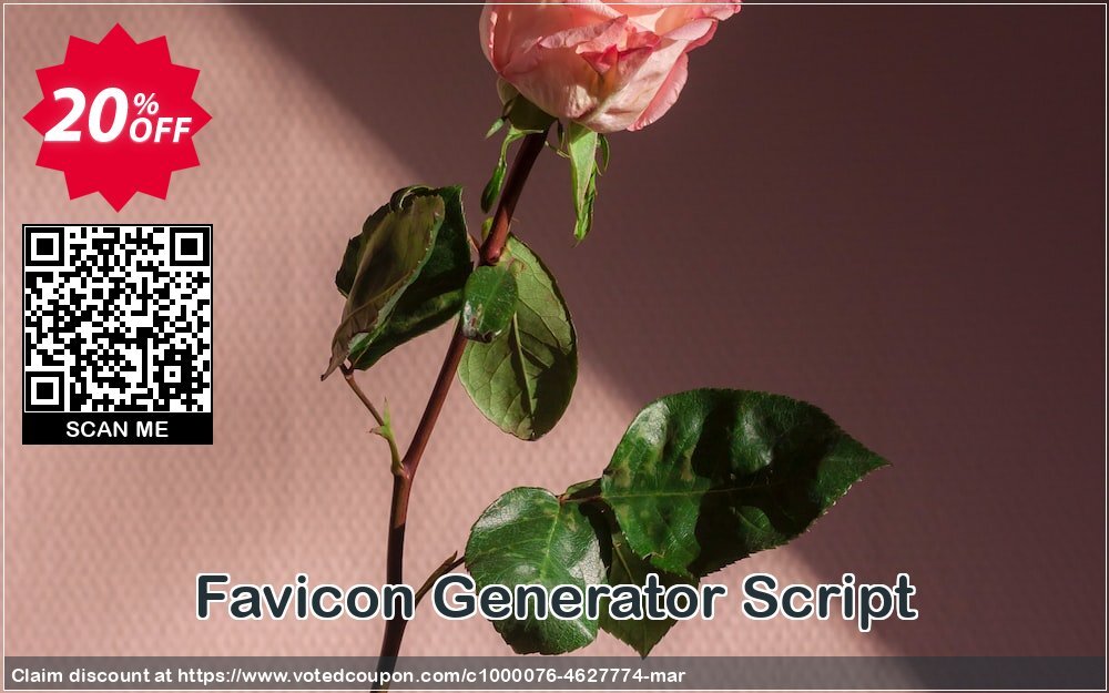 Favicon Generator Script Coupon, discount Favicon Generator Script Super promotions code 2024. Promotion: best sales code of Favicon Generator Script 2024