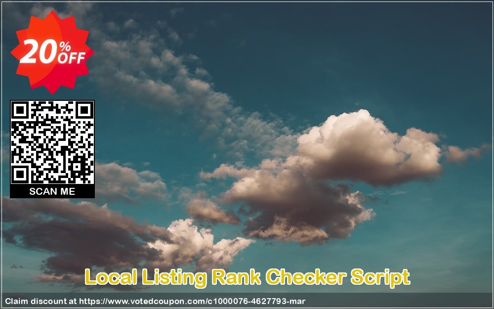 Local Listing Rank Checker Script Coupon, discount Local Listing Rank Checker Script Wondrous promo code 2024. Promotion: awful discounts code of Local Listing Rank Checker Script 2024