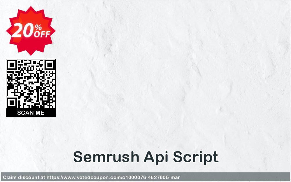 Semrush Api Script Coupon, discount Semrush Api Script Amazing offer code 2024. Promotion: stunning discount code of Semrush Api Script 2024