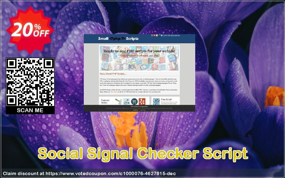 Social Signal Checker Script Coupon, discount Social Signal Checker Script Marvelous discounts code 2023. Promotion: wondrous promotions code of Social Signal Checker Script 2023
