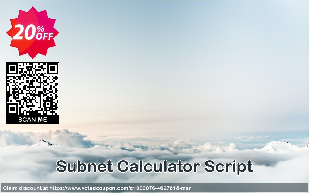 Subnet Calculator Script Coupon, discount Subnet Calculator Script Awful deals code 2025. Promotion: amazing offer code of Subnet Calculator Script 2024