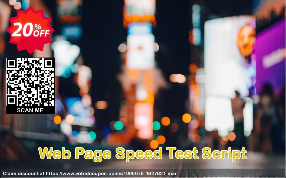 Web Page Speed Test Script Coupon, discount Web Page Speed Test Script Best promo code 2024. Promotion: big discounts code of Web Page Speed Test Script 2024