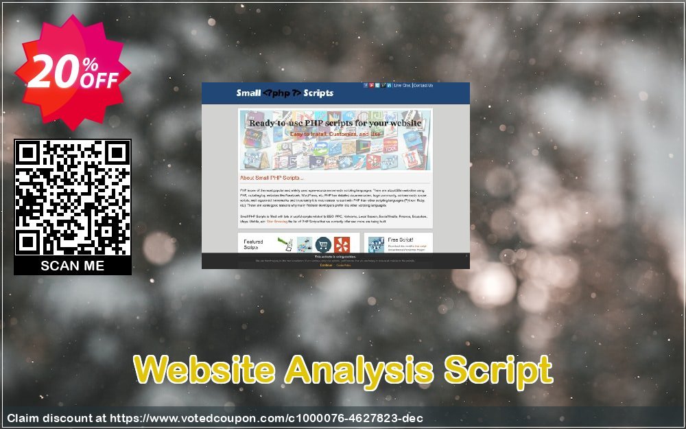 Website Analysis Script Coupon, discount Website Analysis Script Hottest promotions code 2024. Promotion: special sales code of Website Analysis Script 2024