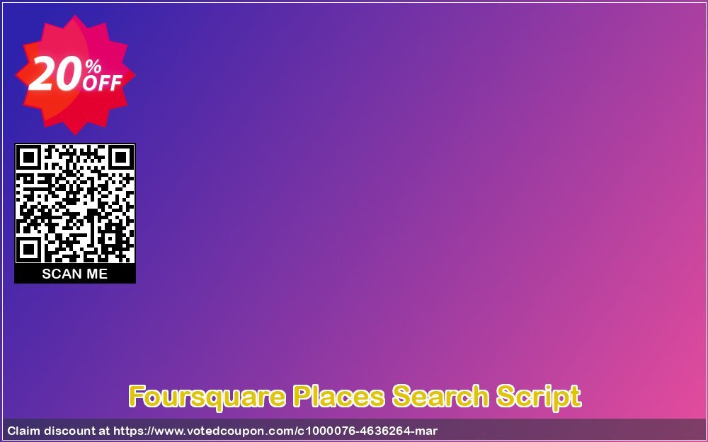 Foursquare Places Search Script Coupon Code Apr 2024, 20% OFF - VotedCoupon