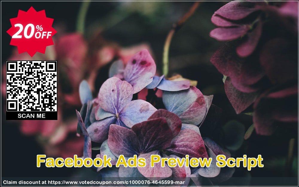 Facebook Ads Preview Script Coupon, discount Facebook Ads Preview Script Super offer code 2024. Promotion: best discount code of Facebook Ads Preview Script 2024