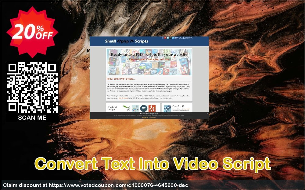 Convert Text Into Video Script Coupon, discount Convert Text Into Video Script Best discount code 2024. Promotion: big promo code of Convert Text Into Video Script 2024