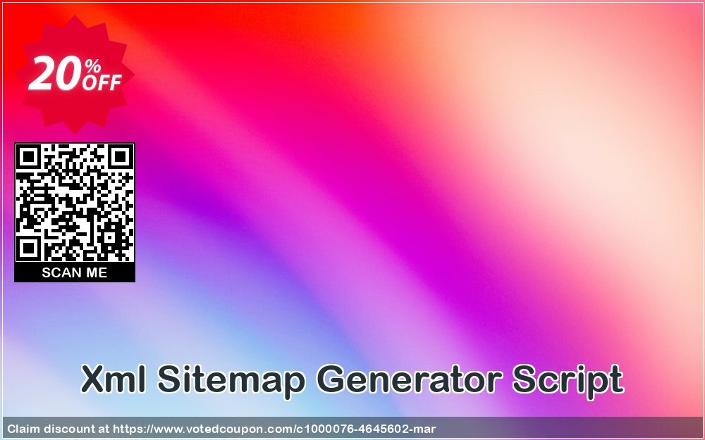 Xml Sitemap Generator Script Coupon, discount Xml Sitemap Generator Script Hottest discounts code 2024. Promotion: special promotions code of Xml Sitemap Generator Script 2024