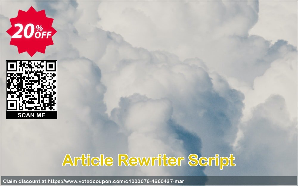 Article Rewriter Script Coupon Code May 2024, 20% OFF - VotedCoupon